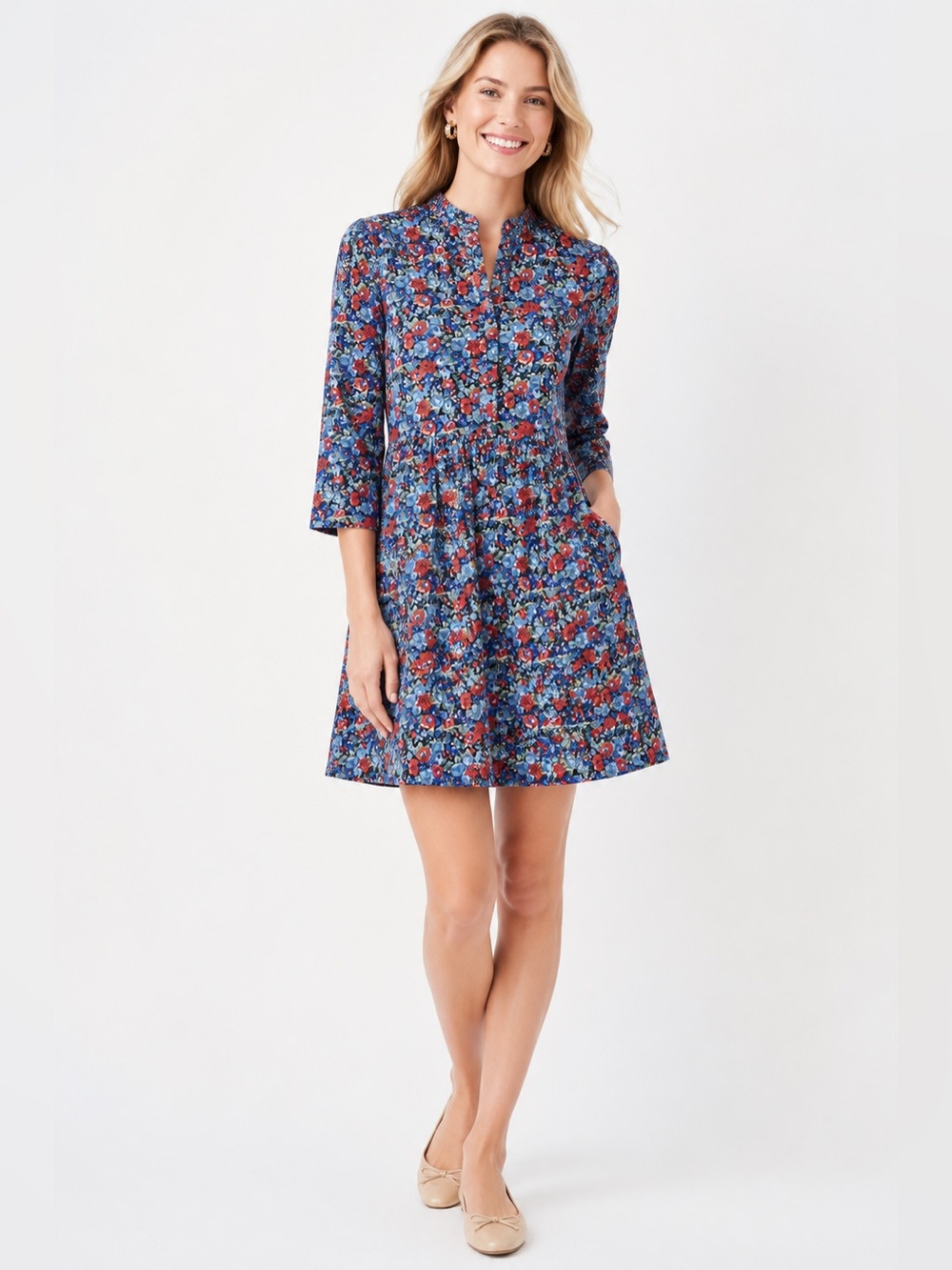 Tuckernuck Royal Shirt Dress Queens Garden Floral Cotton Mini Dress | S